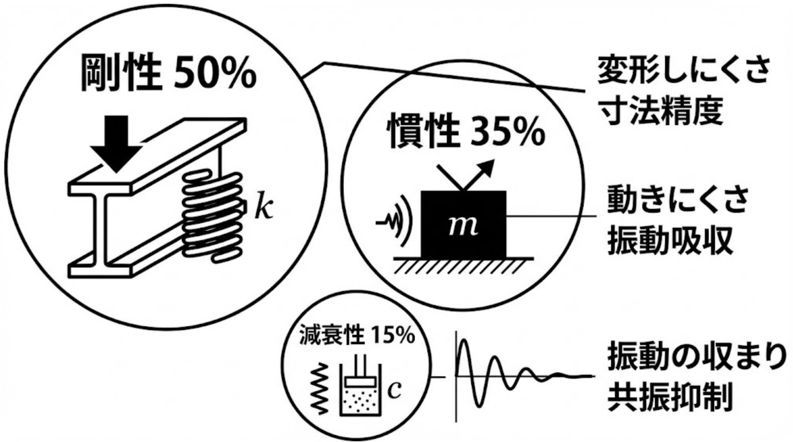剛性・慣性・減衰性の解説